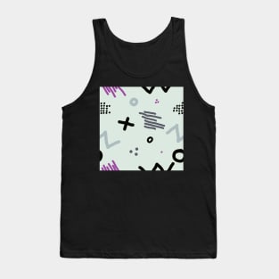 Modern hand draw colorful abstract seamless pattern Tank Top